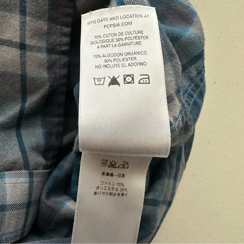 PATAGONIA Buckshot Organic Long Sleeve Button Down Plaid Shirt Men’s Size Large - Picture 6 of 8